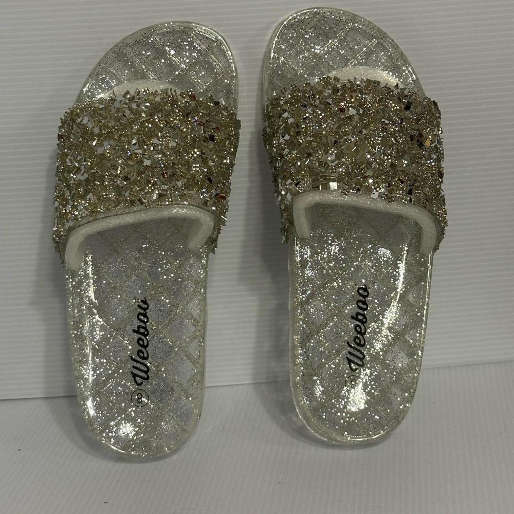 New Silver Gel “ WeeBoo” Slide Sandals
